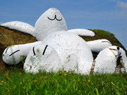 Giant rabbit in Taiwan celebrates Mid-autumn Festival