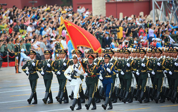 Military uniforms to march with times