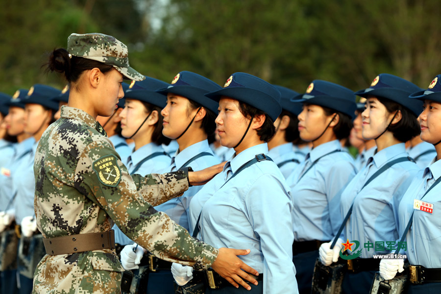 The only female soldiers' formation at China's V-Day Parade