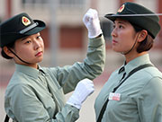 The only female soldiers' formation at China's V-Day Parade