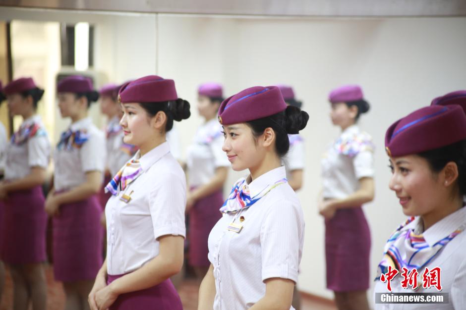 Stewardesses of high-speed train receive training in SW China