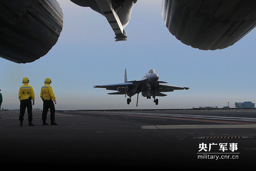 China's first generation of carrier-based fighter jet pilot