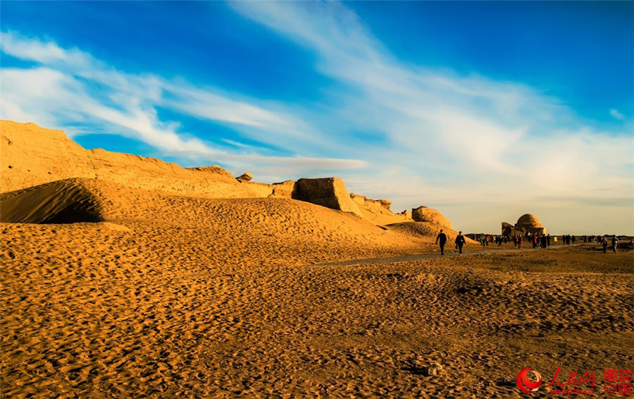 Ancient city ruins in gobi desert