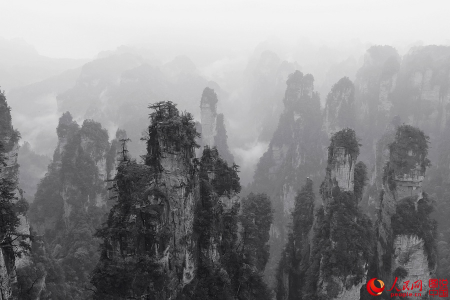 Sea of clouds in Zhangjiajie