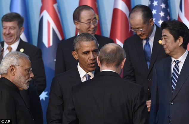 Obama and Putin hold 30-minute meeting at G20 as both countries pledged to eliminate ISIS