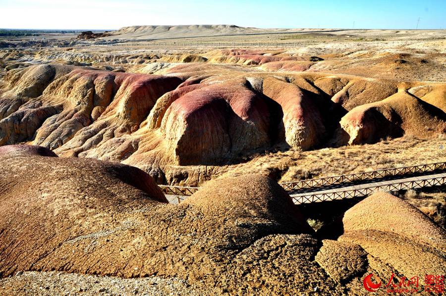 Amazing scenery of Rainbow Beach in Xinjiang