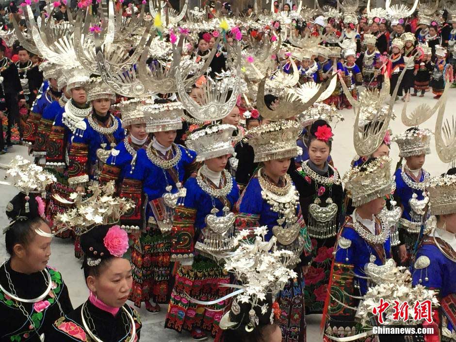 Miao people celebrate traditional New Year in Guizhou