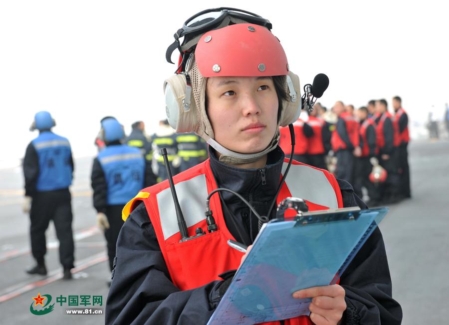 Getting close to the crew on China's aircraft carrier