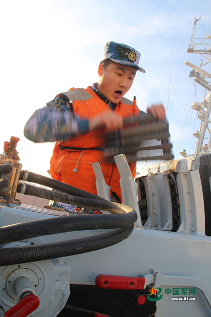 PLA Navy North Sea Fleet conducts training 
