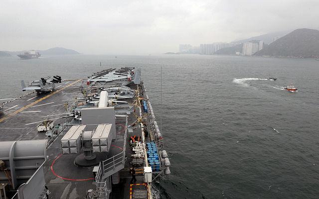 USS Boxer amphibious assault ship visits Hong Kong 