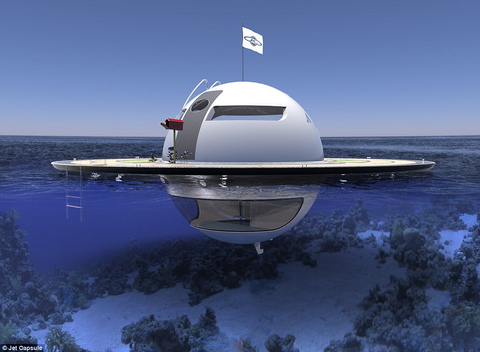 Out of this world! Futuristic UFO-shaped yacht has its own garden and a stunning underwater viewing deck 