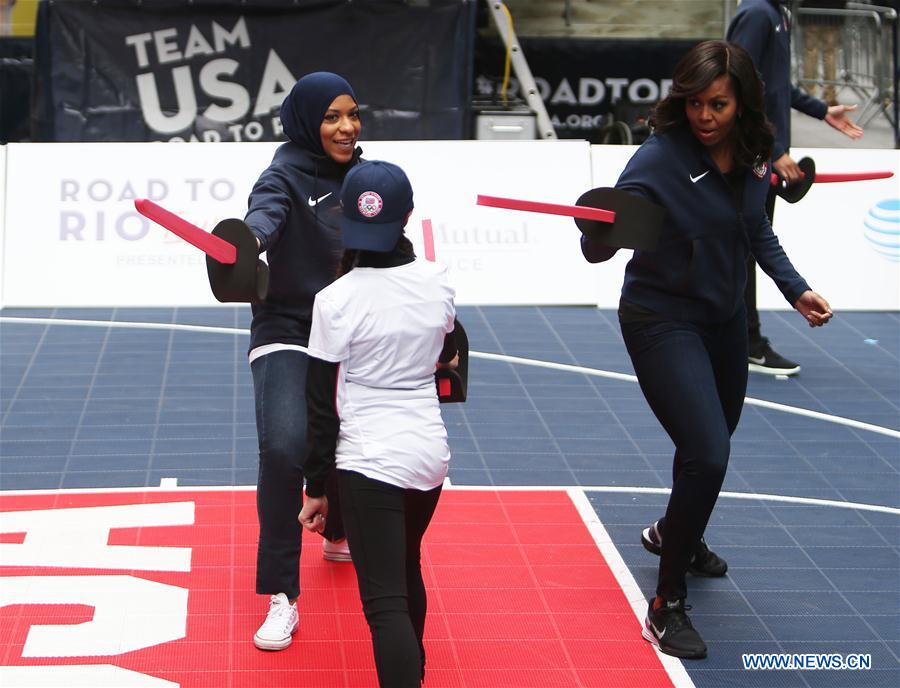 Michelle Obama kicks off 100-day countdown to Rio Olympics with U.S. Olympians