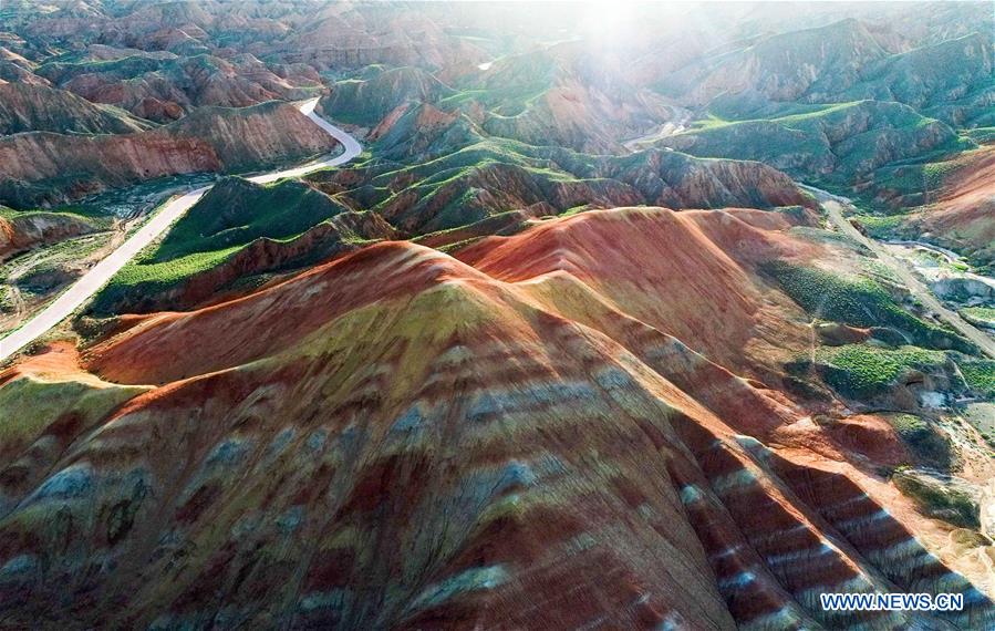 Amazing scenery of Danxia National Geological Park in China's Gansu