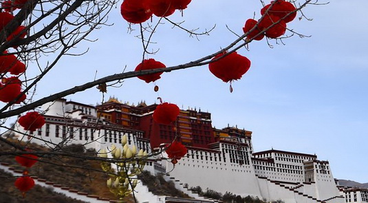 Decorations seen in front of Potala Palace