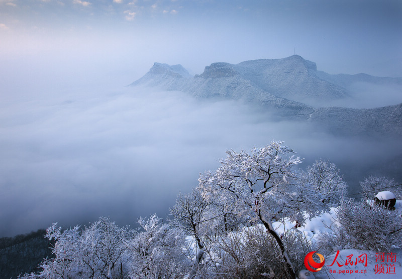 Snow scenery on Yuntai Mountain, central China