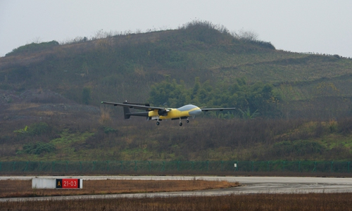 World's first large, three-engine drone takes to sky