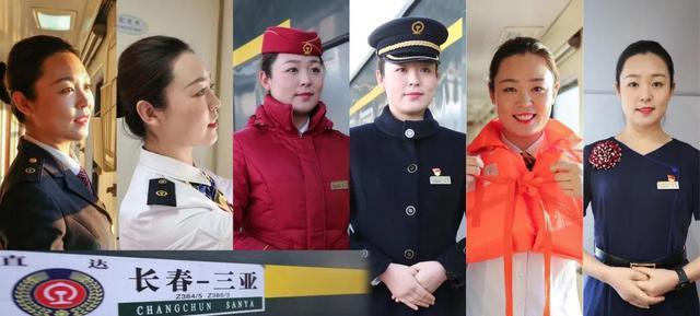 Attendants change uniforms six times as train moves southward