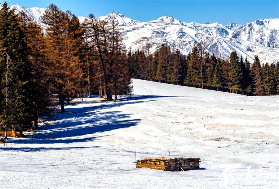 Enchanted winter scenery of Barkol, NW China's Xinjiang in early spring