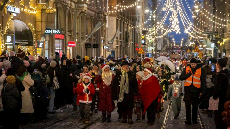 Christmas opening celebration held in Helsinki, Finland