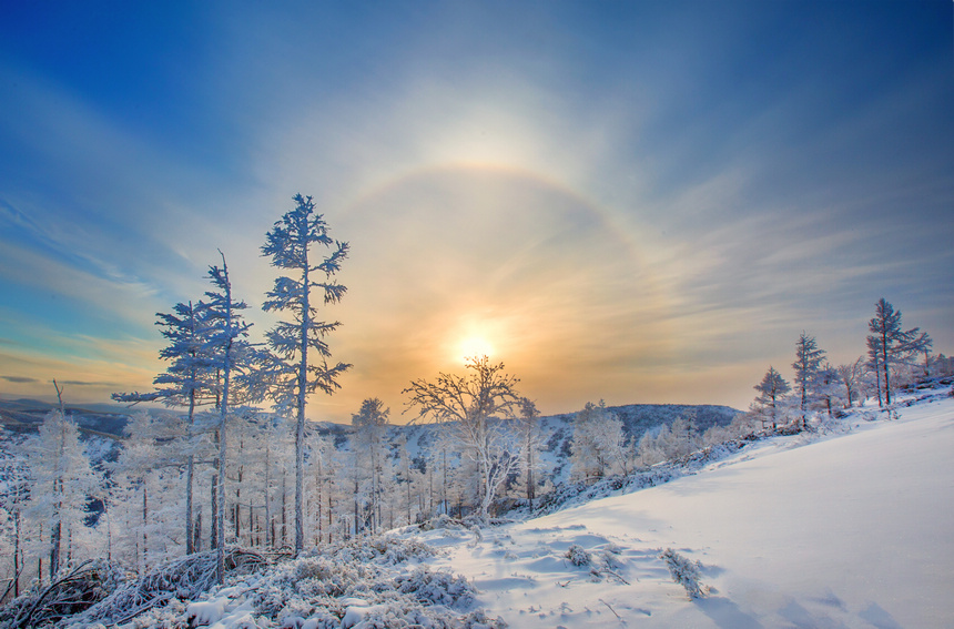 Spectacular rime scenery in 