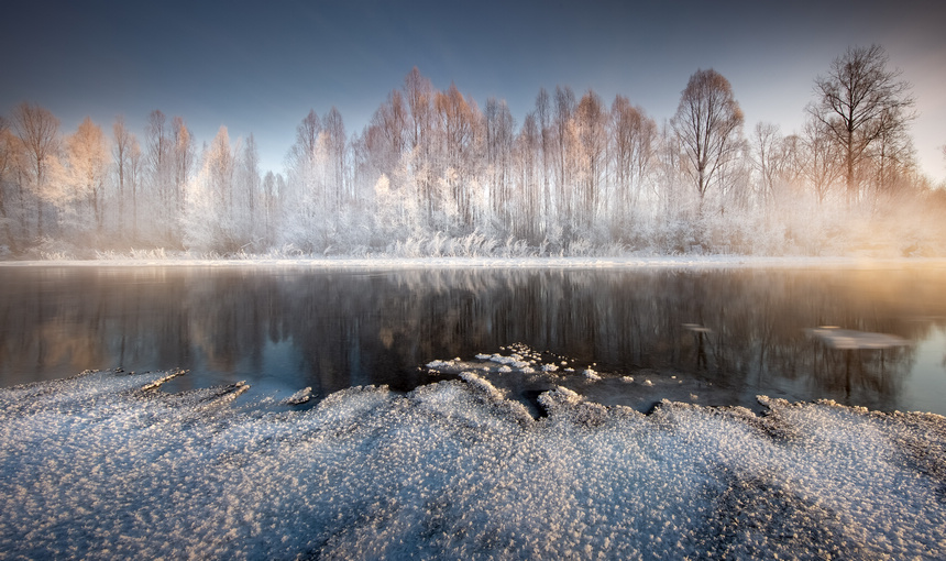 Spectacular rime scenery in 