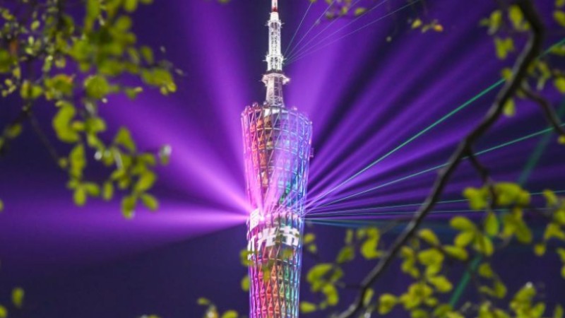 Guangzhou lighted up for international light festival