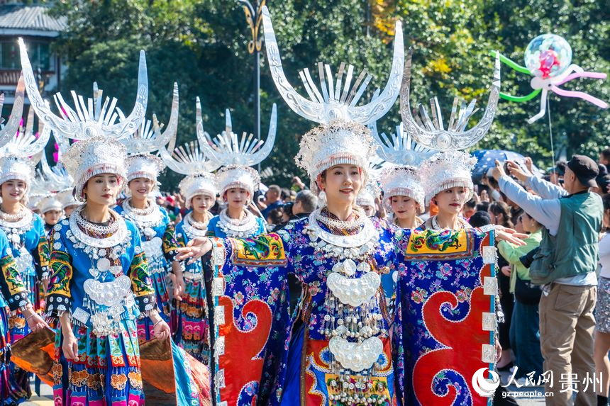 Miao people celebrate traditional New Year and Guzang Festival in SW China's Guizhou