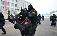 Armed Police soldiers in anti-terrorism training