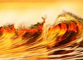 Gorgeous long-exposure photos of golden wave 