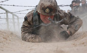 Soldiers training hard in their barracks