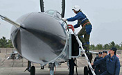 Aviation regiment of South Sea Fleet in flight training