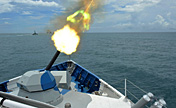 Chinese navy conducts live-ammunition fire drill