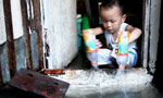 Old urban areas in Shanghai flooded