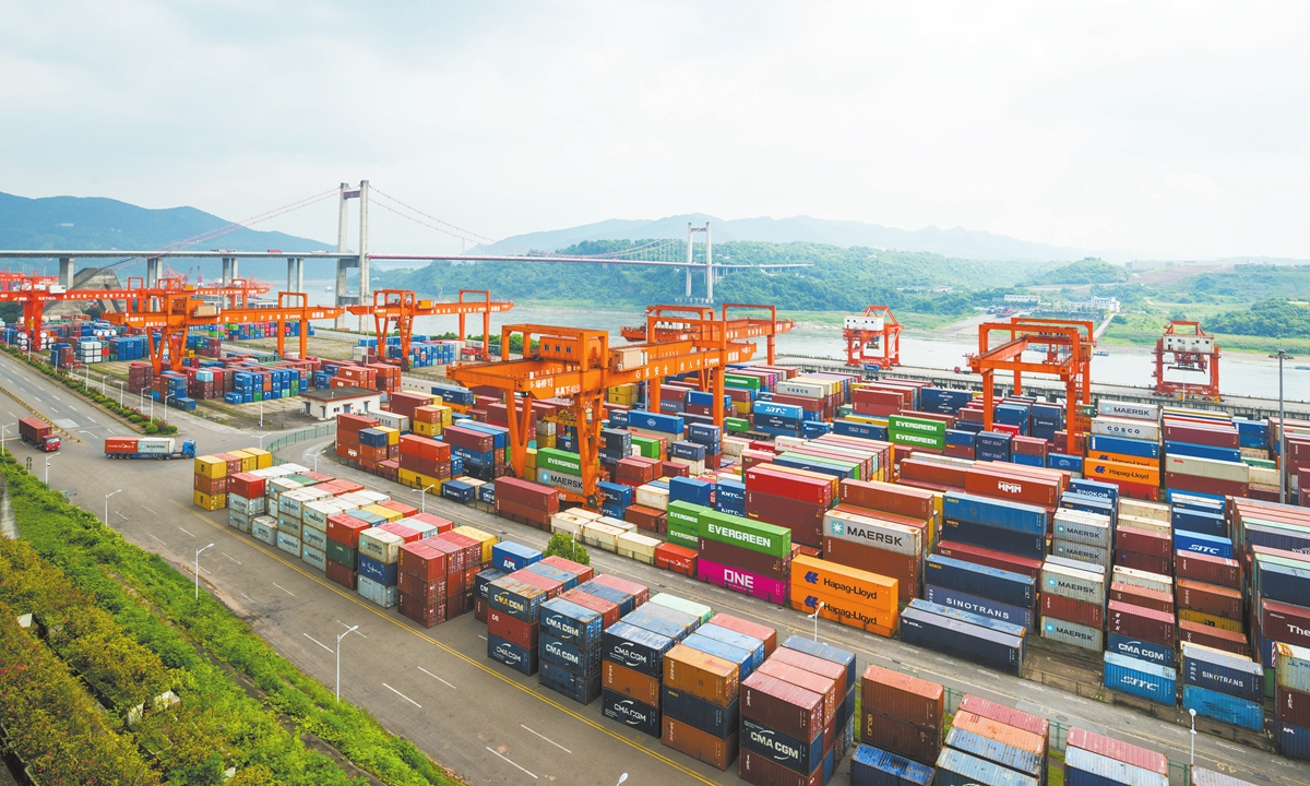 A view of the Guoyuan Port in Southwest China's Chongqing Municipality on May 19, 2024 Photo: Chen Tao/GT